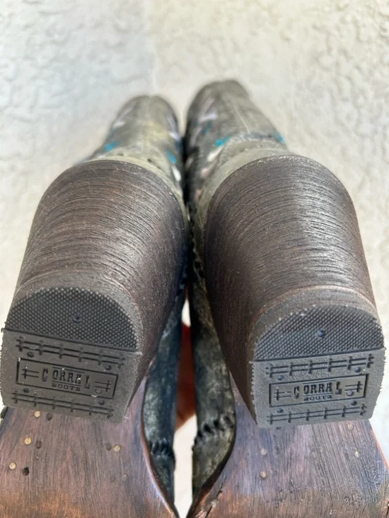 Corral Aztec Leather Cowboy Boots 8.5 - Picture 8 of 17